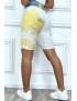 Cycliste tie and dye jaune push-up et anti-cellulite - 4