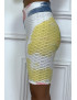 Cycliste tie and dye jaune push-up et anti-cellulite - 5