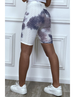 Cycliste tie and dye violet push-up et anti-cellulite - 4