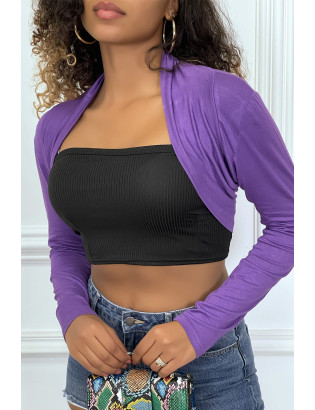 Boléro moulant violet - 1