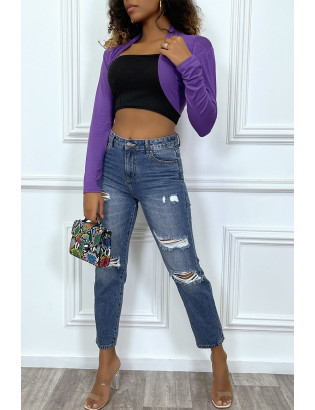 Boléro moulant violet - 3