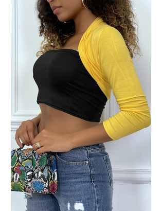 Boléro moulant jaune - 3