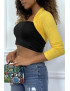 Boléro moulant jaune - 3