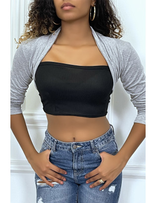 Boléro moulant gris - 1