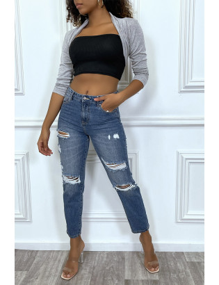 Boléro moulant gris - 3