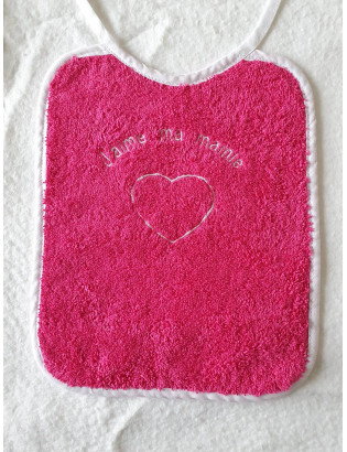 LOT DE 4*BAVOIRS PERSONNALISES FILLE "ROSE FUSCHIA"-