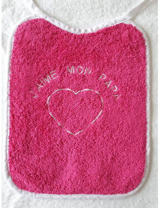 LOT DE 4*BAVOIRS PERSONNALISES FILLE "ROSE FUSCHIA"-