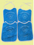 LOT DE 4*BAVOIRS PERSONNALISES GARCON "BLEU"-